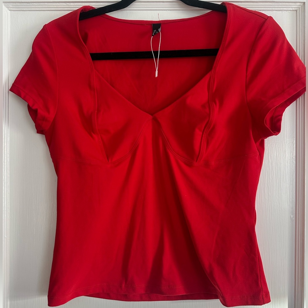 Free People Inspired Red Women's Top